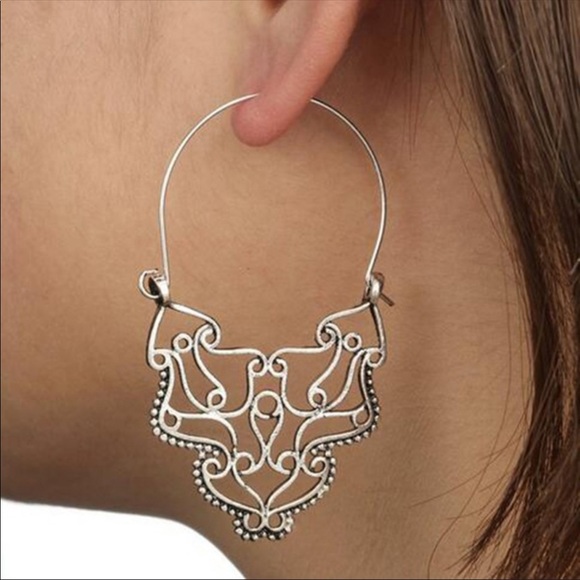 gypsi Jewelry - Bohemian mandala dangle earrings large